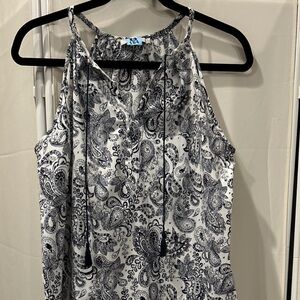 Paisley Print Sleeveless Top